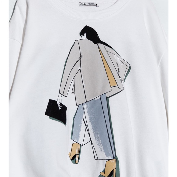 Zara combination graphic sweatshirt - Picture 4 of 11